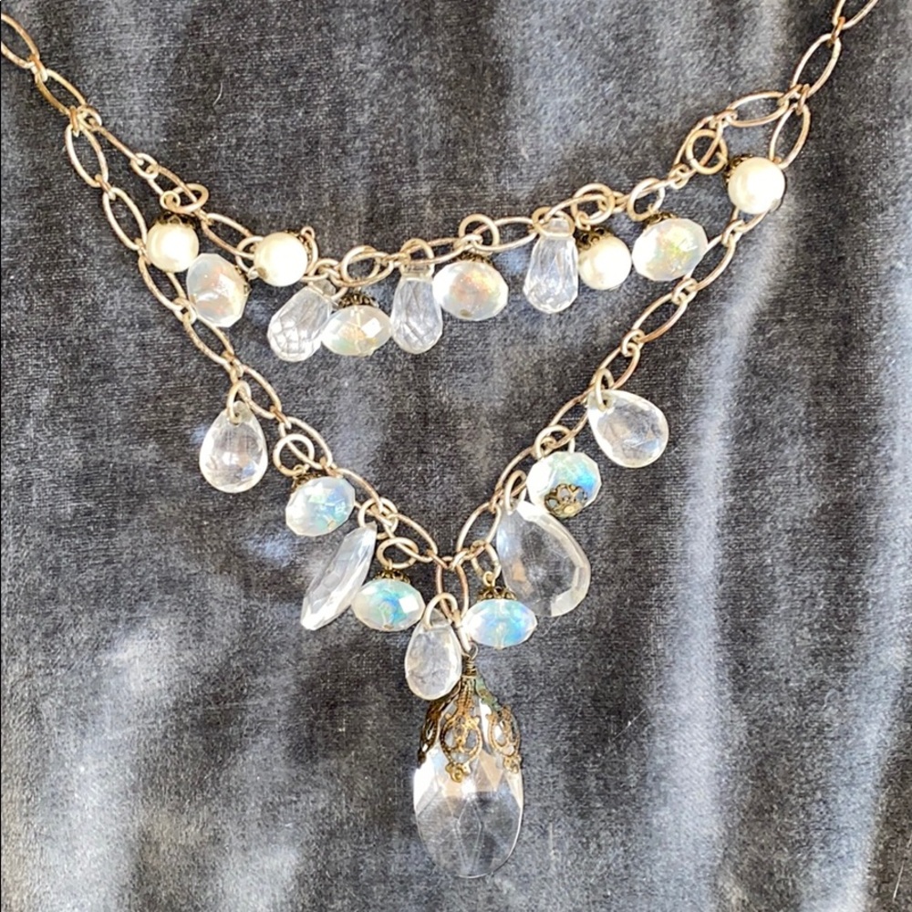 Antique Crystal Hand-Crafted Necklace